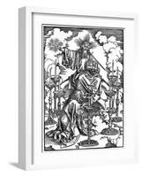 The Vision of the Seven Candlesticks from the 'Apocalypse, 1498-Albrecht Durer-Framed Giclee Print