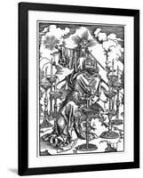 The Vision of the Seven Candlesticks from the 'Apocalypse, 1498-Albrecht Durer-Framed Giclee Print