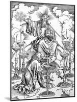 The Vision of the Seven Candlesticks from the "Apocalypse" Pub. 1498-Albrecht Dürer-Mounted Giclee Print