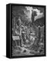 The Vision of the Valley of Dry Bones, Ezekiel 37:1-2, Illustration from Dore's 'The Holy Bible',…-Gustave Dor?-Framed Stretched Canvas