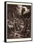 The Vision of the Valley of Dry Bones-Gustave Dore-Framed Stretched Canvas