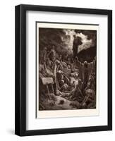 The Vision of the Valley of Dry Bones-Gustave Dore-Framed Giclee Print