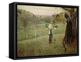 The Vision of the Young Bartholomew, 1889-90-Mikhail Vasilievich Nesterov-Framed Stretched Canvas