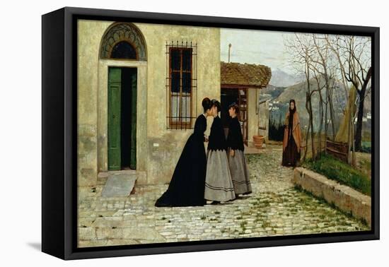 The Visit, 1868-Silvestro Lega-Framed Stretched Canvas