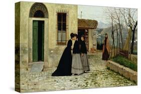 The Visit, 1868-Silvestro Lega-Stretched Canvas