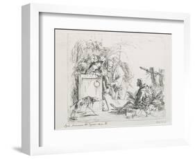 The Visit at the Death. from the Series ''Capriccios', Mid of the 18th C-Giambattista Tiepolo-Framed Giclee Print