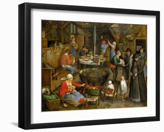 The Visit at the Leasehold Farm, circa 1597-Jan Brueghel the Elder-Framed Giclee Print