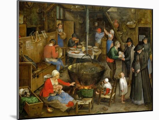 The Visit at the Leasehold Farm, circa 1597-Jan Brueghel the Elder-Mounted Giclee Print