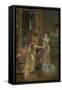 The Visit, C.1870 (Oil on Panel)-Alfred Emile Stevens-Framed Stretched Canvas