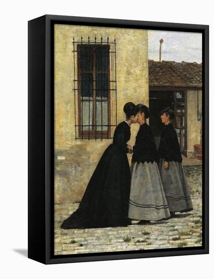 The Visit, Detail-Silvestro Lega-Framed Stretched Canvas