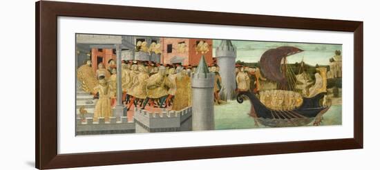 The Visit of Cleopatra to Antony, c.1475-1480-Neroccio Di Landi-Framed Giclee Print