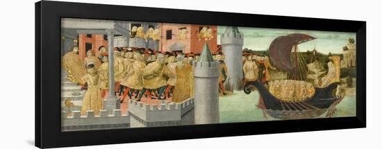 The Visit of Cleopatra to Antony, c.1475-1480-Neroccio Di Landi-Framed Giclee Print