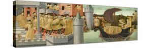 The Visit of Cleopatra to Antony, c.1475-1480-Neroccio Di Landi-Stretched Canvas