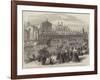 The Visit of King Victor Emmanuel to Venice, Decorated Bridge over the Grand Canal-null-Framed Giclee Print