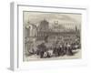 The Visit of King Victor Emmanuel to Venice, Decorated Bridge over the Grand Canal-null-Framed Giclee Print