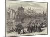 The Visit of King Victor Emmanuel to Venice, Decorated Bridge over the Grand Canal-null-Mounted Giclee Print