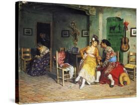 The Visit of the Bullfighter-Francisco Peralta-Stretched Canvas