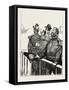 The Visit of the French Fleet: the Leader of the Cheers-null-Framed Stretched Canvas