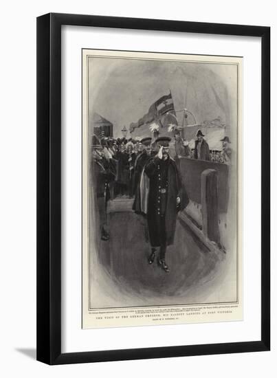 The Visit of the German Emperor, His Majesty Landing at Port Victoria-William Hatherell-Framed Giclee Print