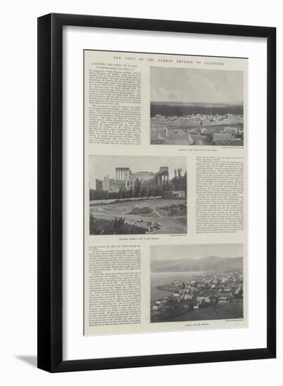 The Visit of the German Emperor to Palestine-null-Framed Premium Giclee Print