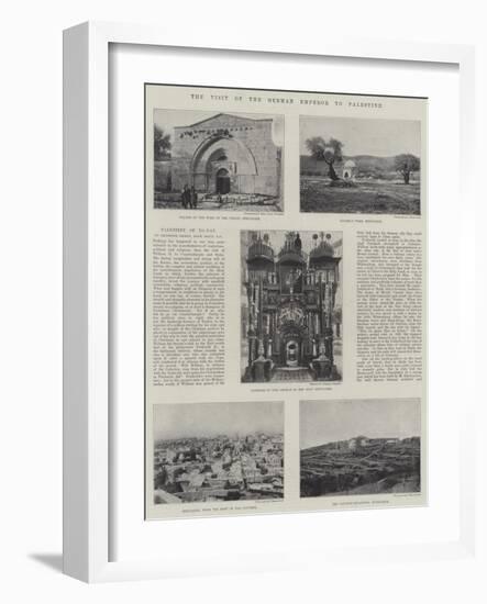 The Visit of the German Emperor to Palestine-null-Framed Giclee Print