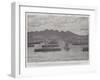 The Visit of the King and Queen of Italy to Sardinia, the Naval Review in Aranci Bay-null-Framed Giclee Print