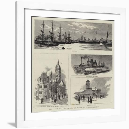 The Visit of the Prince of Wales to Middlesbrough-null-Framed Giclee Print