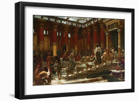 The Visit of the Queen of Sheba to King Solomon, 1890-Edward John Poynter-Framed Giclee Print