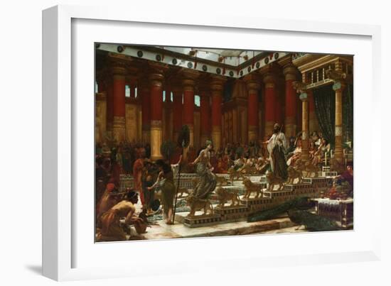 The Visit of the Queen of Sheba to King Solomon, 1890-Edward John Poynter-Framed Giclee Print