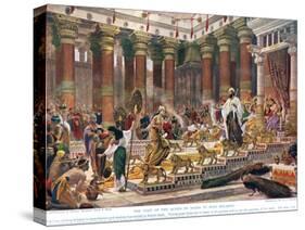 The Visit of the Queen of Sheba to King Solomon, Illustration from 'Hutchinson's History of the…-Edward John Poynter-Stretched Canvas