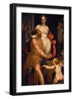 The Visit of Venus to Vulcan, C. 1610-Bartholomeus Spranger-Framed Giclee Print