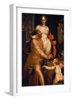 The Visit of Venus to Vulcan, C. 1610-Bartholomeus Spranger-Framed Giclee Print