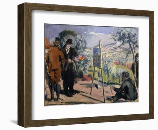 The Visit to Cezanne-Maurice Denis-Framed Giclee Print