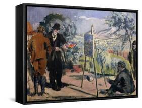 The Visit to Cezanne-Maurice Denis-Framed Stretched Canvas