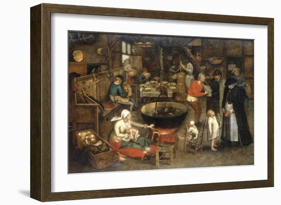 The Visit to the Farm-Pieter Bruegel the Elder-Framed Giclee Print