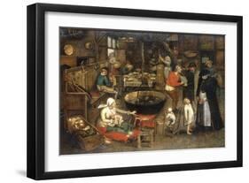 The Visit to the Farm-Pieter Bruegel the Elder-Framed Giclee Print
