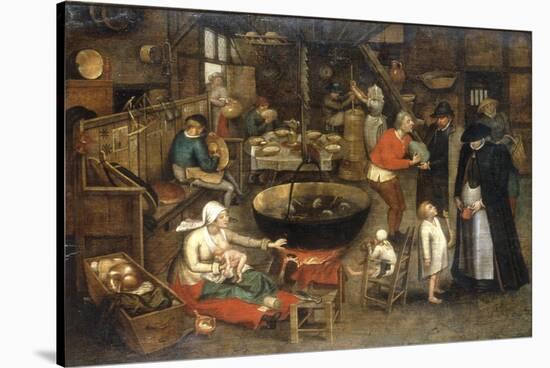 The Visit to the Farm-Pieter Bruegel the Elder-Stretched Canvas