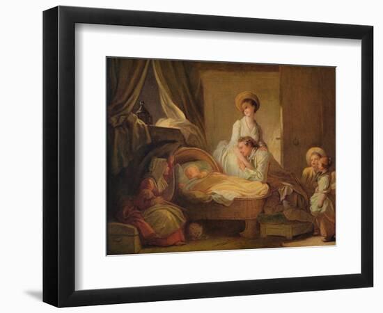 'The Visit to the Nursery', c1775-Jean-Honore Fragonard-Framed Giclee Print