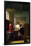 The Visit-Pieter de Hooch-Framed Art Print
