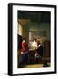 The Visit-Pieter de Hooch-Framed Art Print