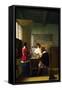 The Visit-Pieter de Hooch-Framed Stretched Canvas