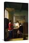 The Visit-Pieter de Hooch-Stretched Canvas