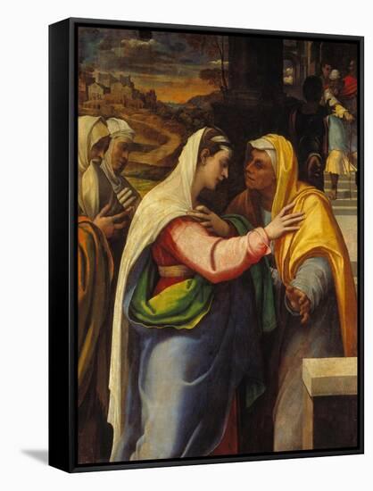 The Visitation, 1519-21-Sebastien Bourdon-Framed Stretched Canvas