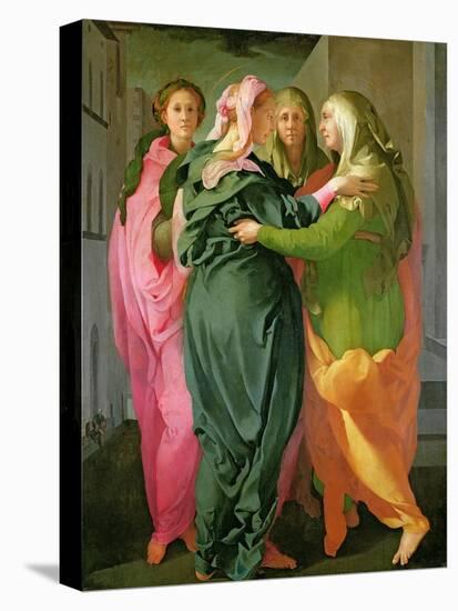 The Visitation, 1528-30 (Fresco) (See 208284 and 60439 for Details)-Jacopo da Carucci Pontormo-Stretched Canvas