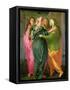 The Visitation, 1528-30 (Fresco) (See 208284 and 60439 for Details)-Jacopo da Carucci Pontormo-Framed Stretched Canvas