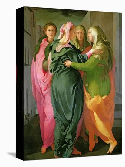 The Visitation, 1528-30 (Fresco) (See 208284 and 60439 for Details)-Jacopo da Carucci Pontormo-Stretched Canvas