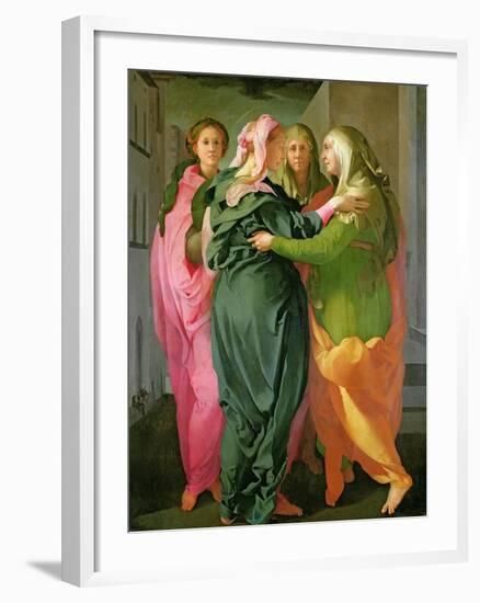 The Visitation, 1528-30 (Fresco) (See 208284 and 60439 for Details)-Jacopo da Carucci Pontormo-Framed Giclee Print