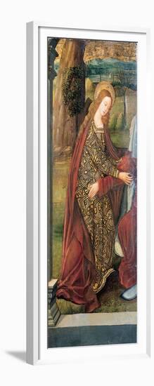 The Visitation - a Wing of an Altarpiece, a Fragment (Oil on Gold Ground Panel)-Pedro Berruguete-Framed Giclee Print