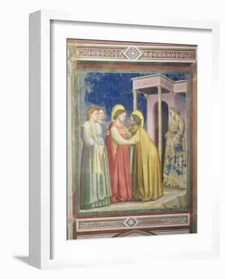 The Visitation, circa 1305-Giotto di Bondone-Framed Giclee Print