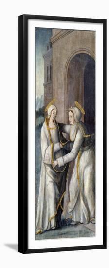 The Visitation, Left Hand Panel from a Triptych (Oil on Panel)-French School-Framed Premium Giclee Print